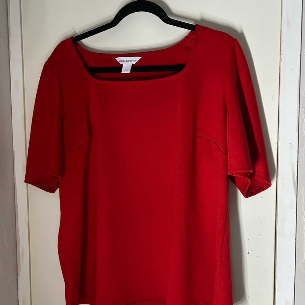 Liz Claiborne Vibrant Red Blouse